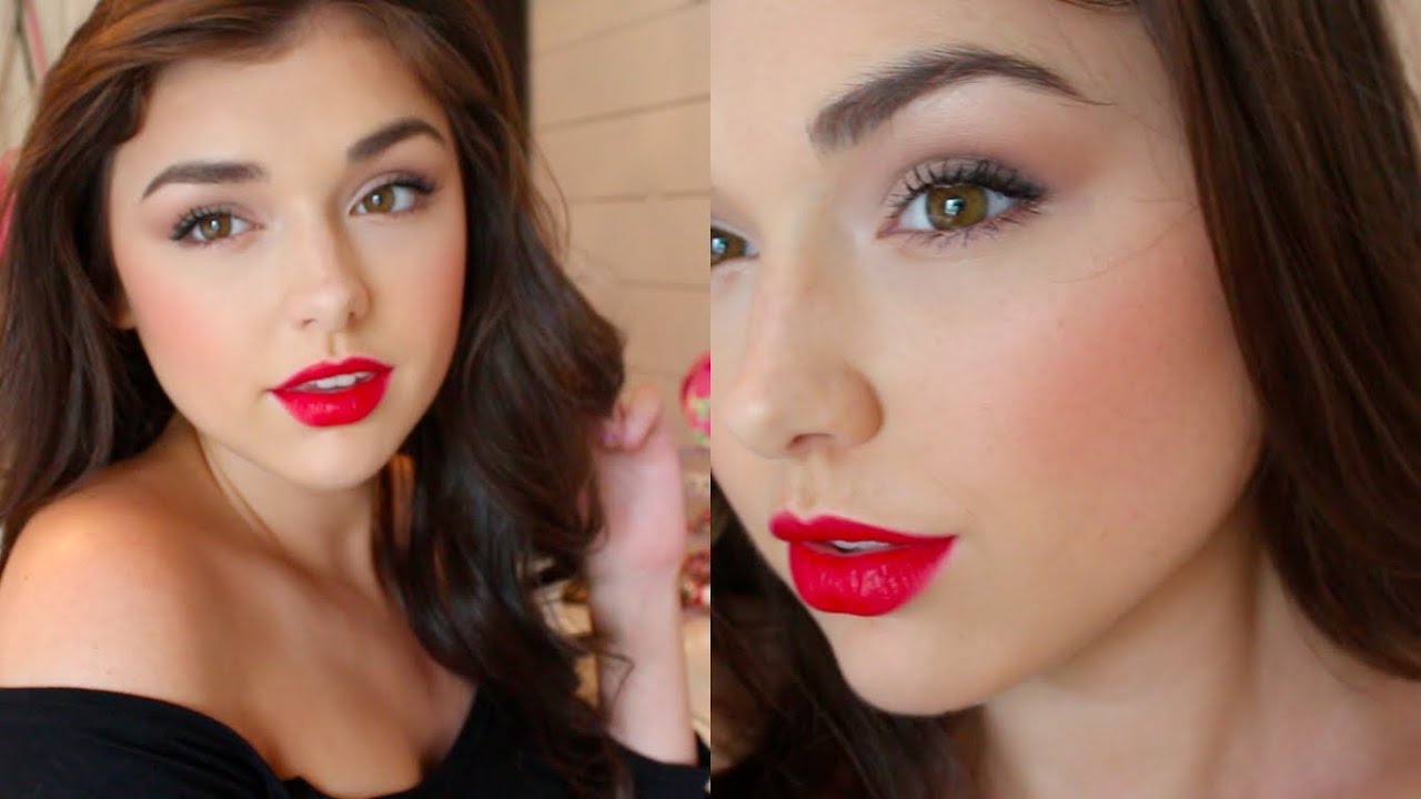 Tutorial: Miranda Kerr Inspired Makeup with Red Lips | Chloé Zadori