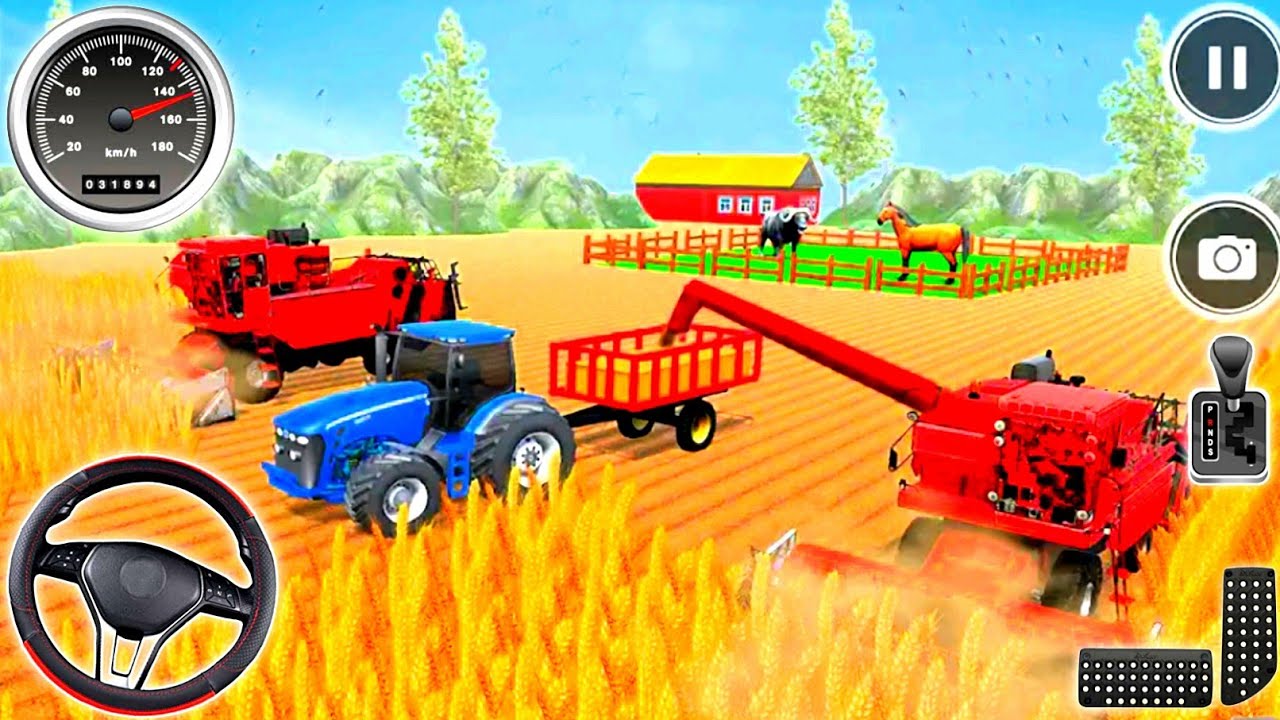 Indian Tractor Farming Simulator 3D - Realistic Indian Farming Game 2023 - Android Gameplay