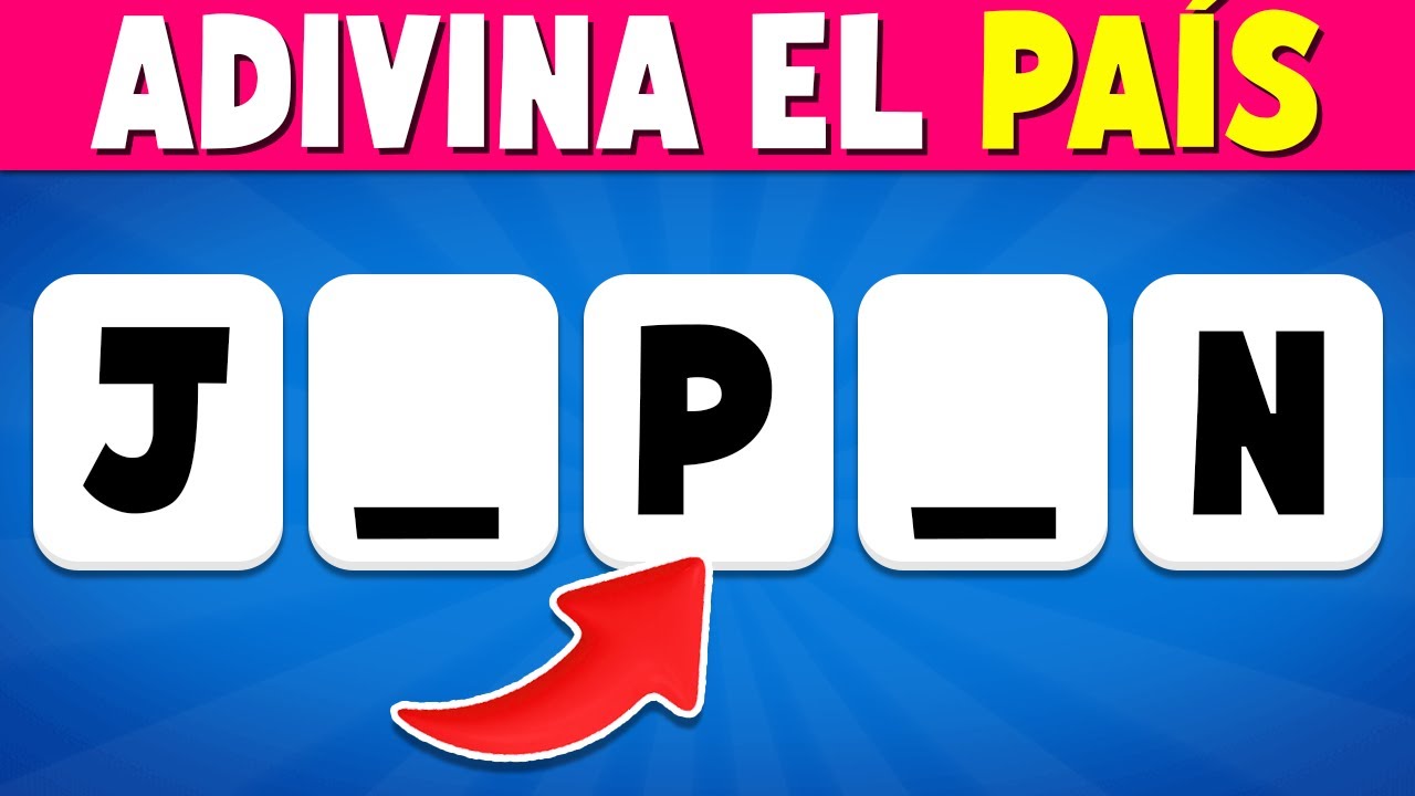 Adivina el PAÍS sin VOCALES 🚩🌍 Fácil, Medio, Difícil, Imposible 🤓🧠 Quiz de Países