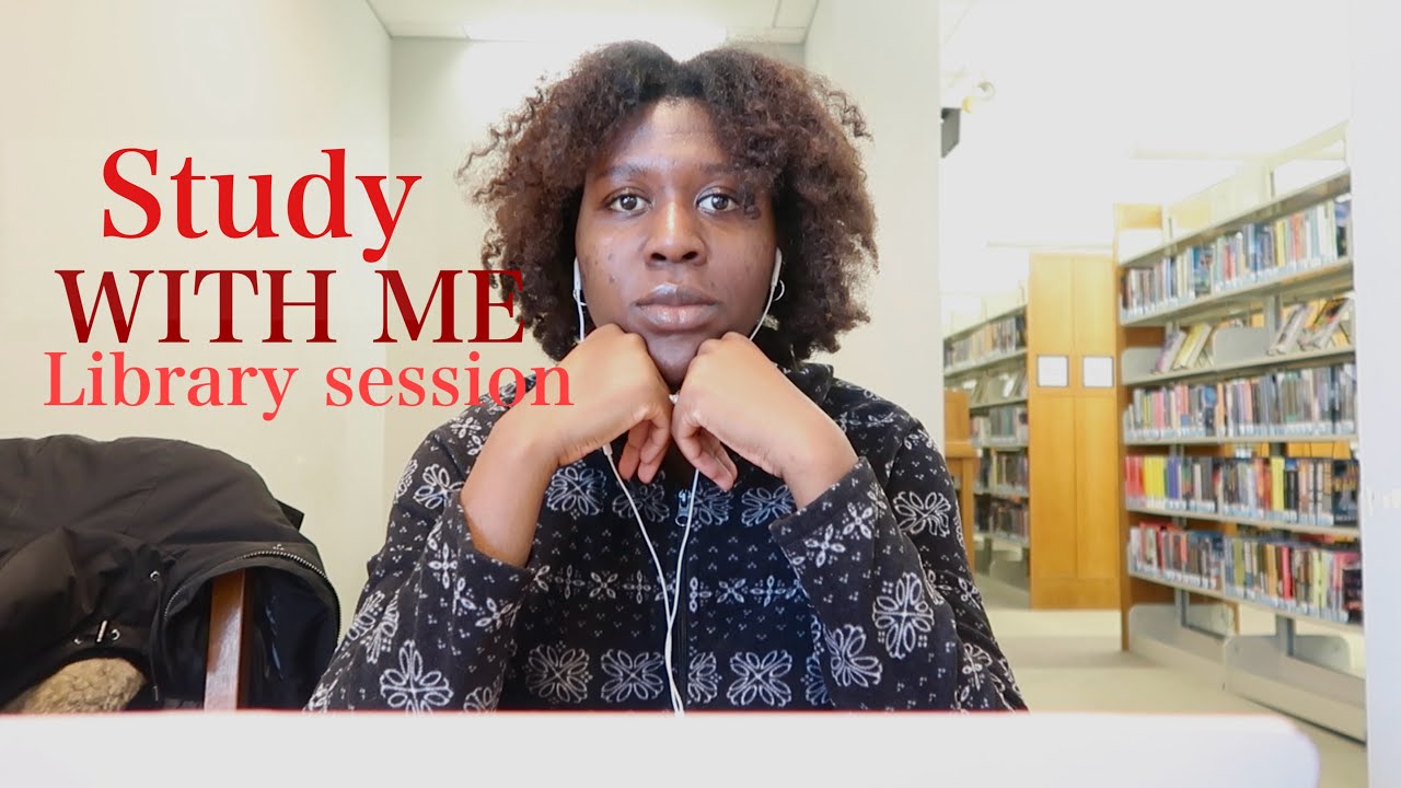 A Productive study vlog at the library 