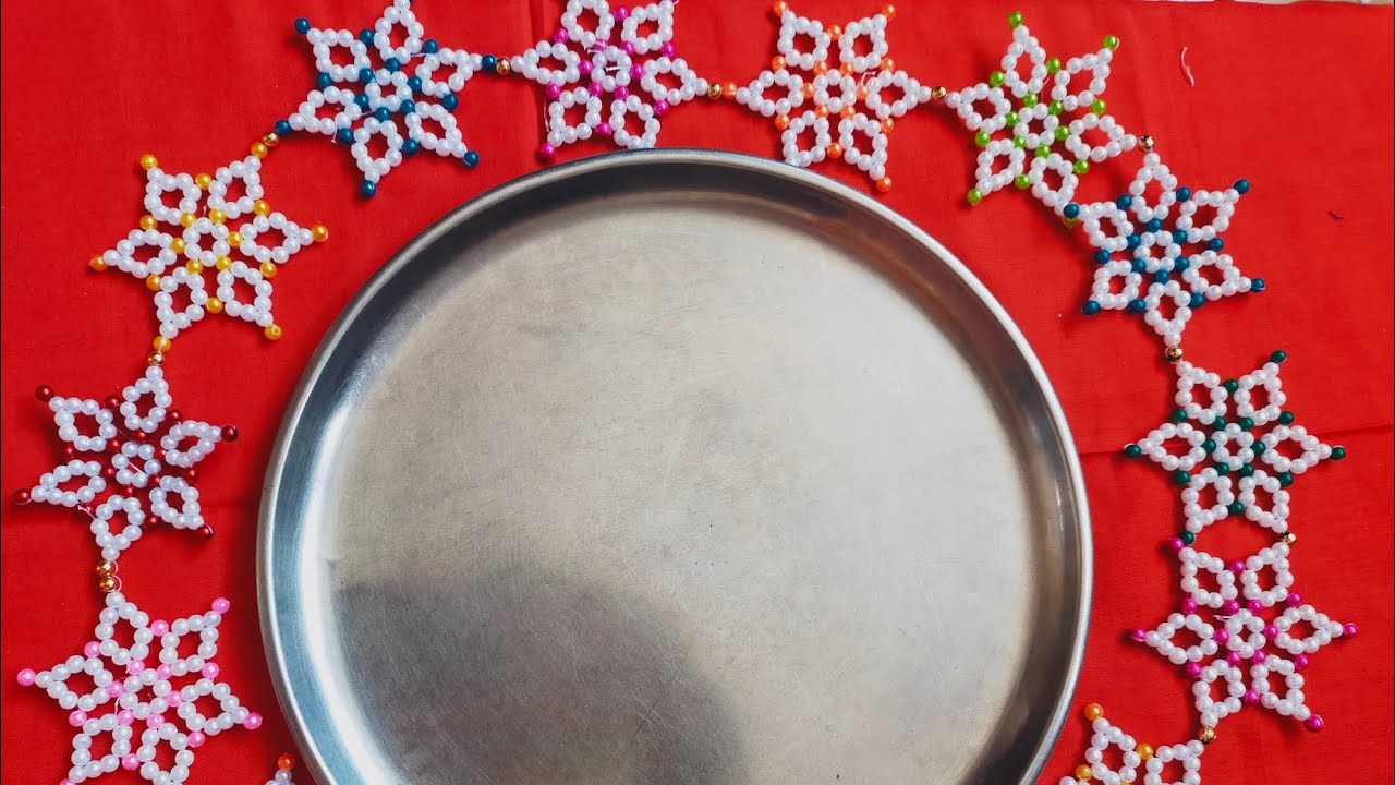 मोत्याची महिरप , beads mahirap