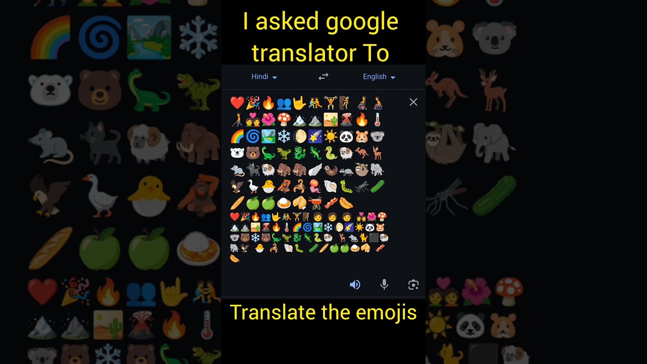 I asked google translator to translate the emojis 😄😄 #funny #experiment #google #viralshorts