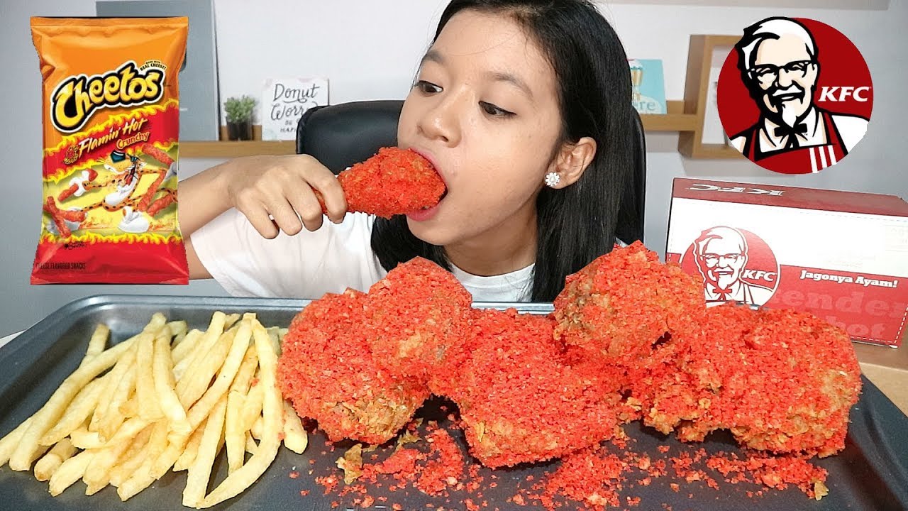 MUKBANG KFC RASA CHEETOS FLAMIN' HOT