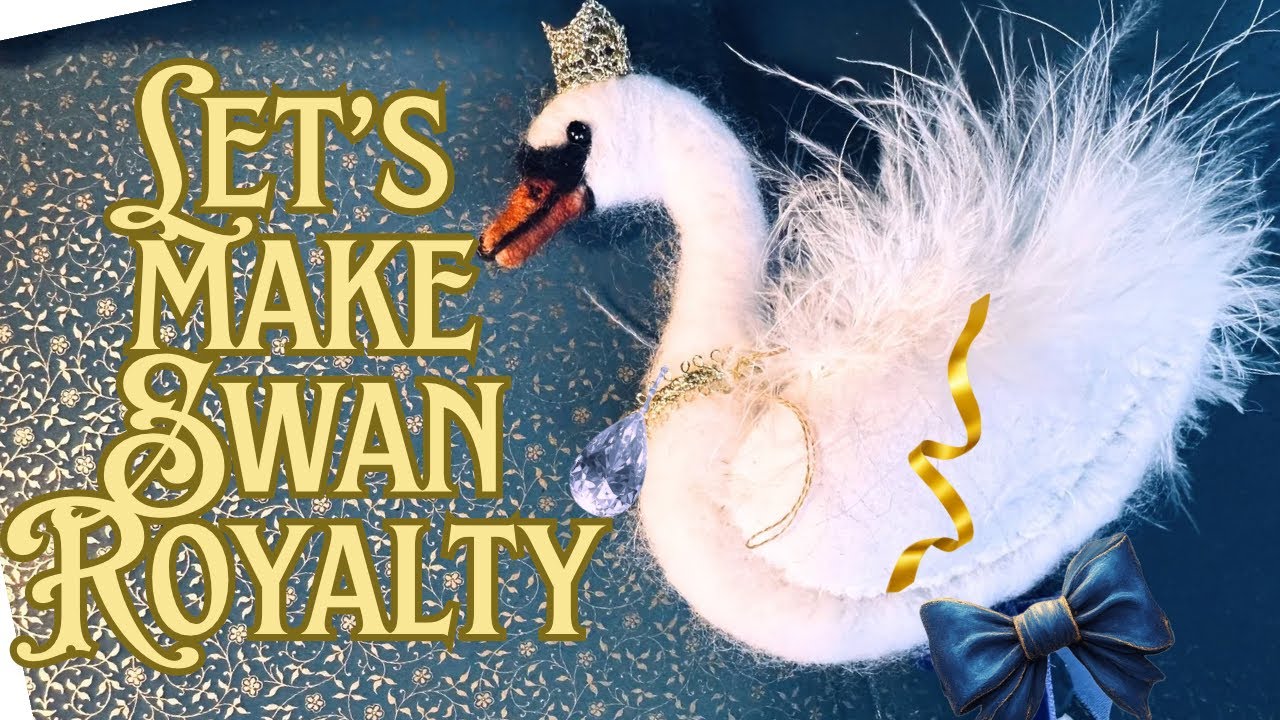 Vintage inspired Swan ornament DIY.A beautiful handcrafted piece of Swan Royalty.Vintage style gift.