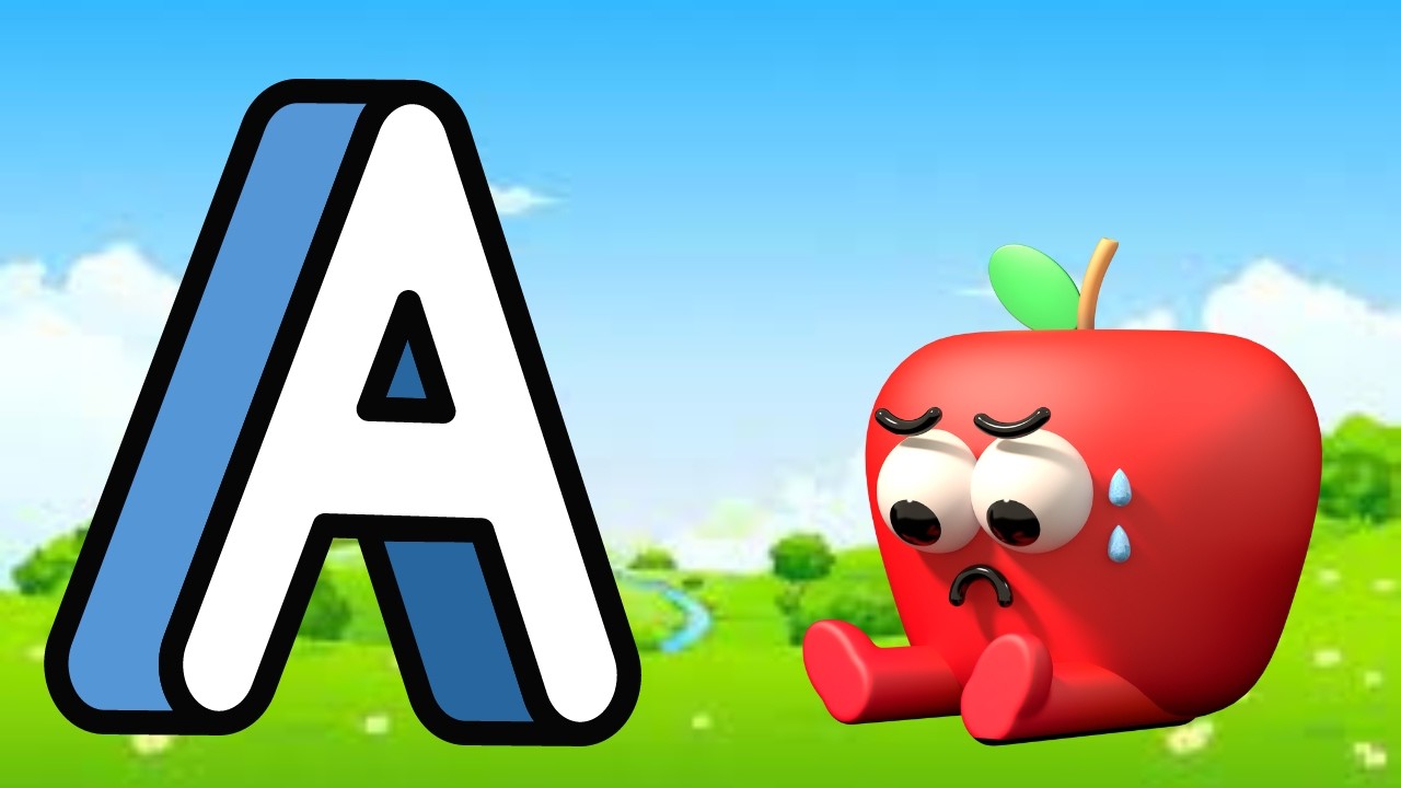 А — это яблоко 🍎 | Мультфильм-песенка про фонетику ABC для детей | Изучаем алфавит с удовольствие...