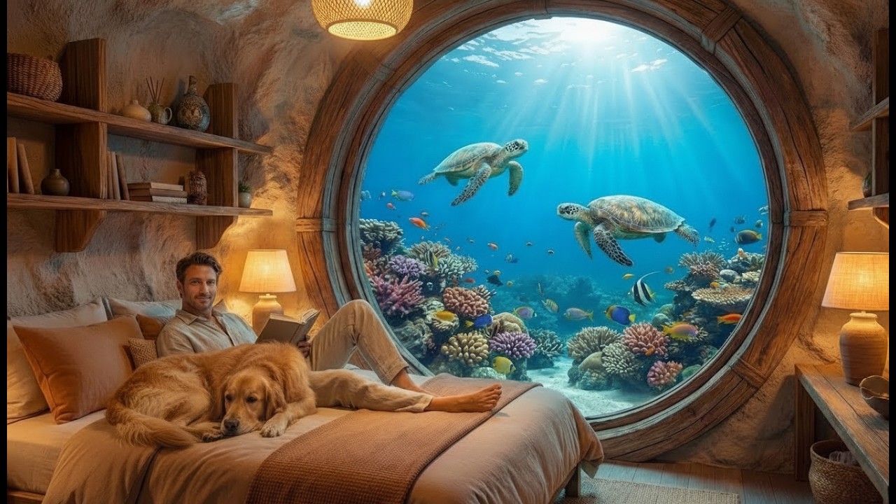 Built a SECRET HOUSE Inside an Underwater Cave in the Open Sea (ASMR Documentary)