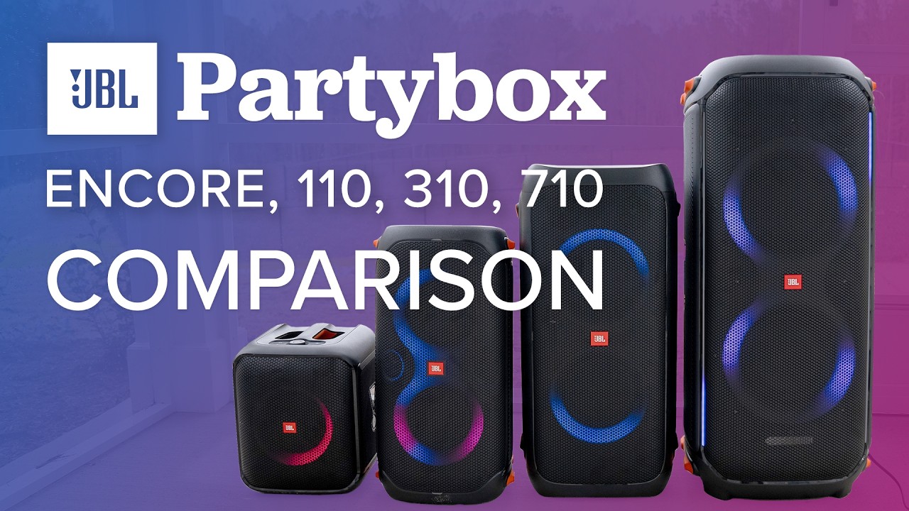 JBL PartyBox Speaker SHOWDOWN! 💥 Encore Essential VS PartyBox 110 VS PartyBox 310 VS PartyBox 710