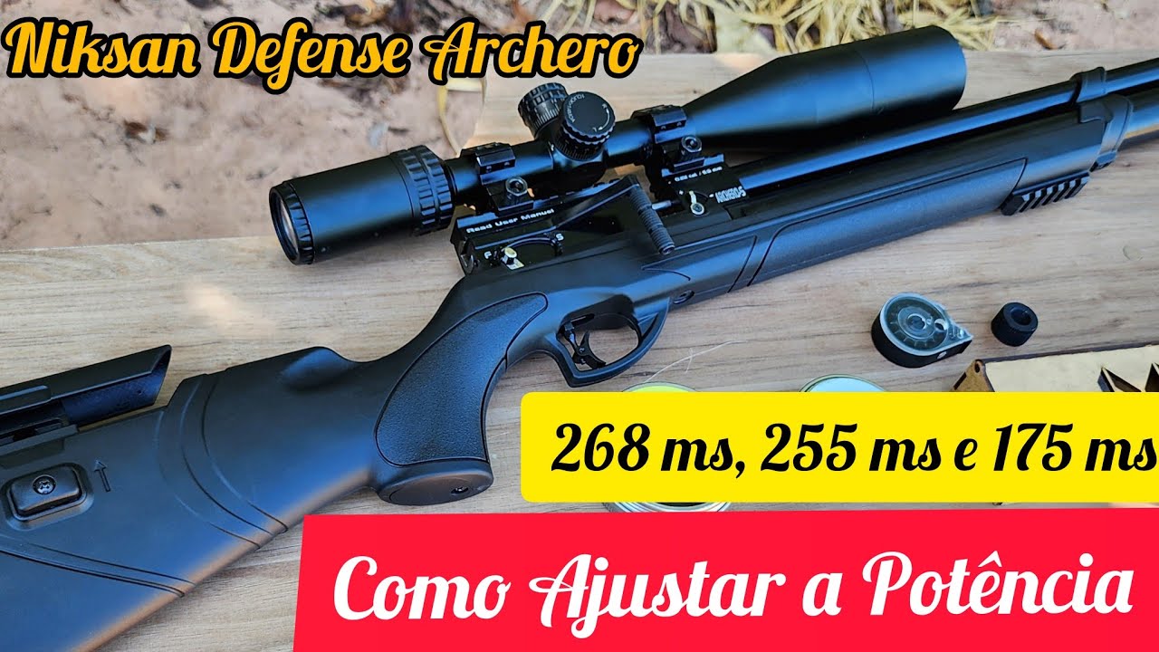 COMO AJUSTAR A POTÊNCIA DA CARABINA PCP NIKSAN DEFENSE ARCHERO S COM O CHUMBO RIFLE PROMAX