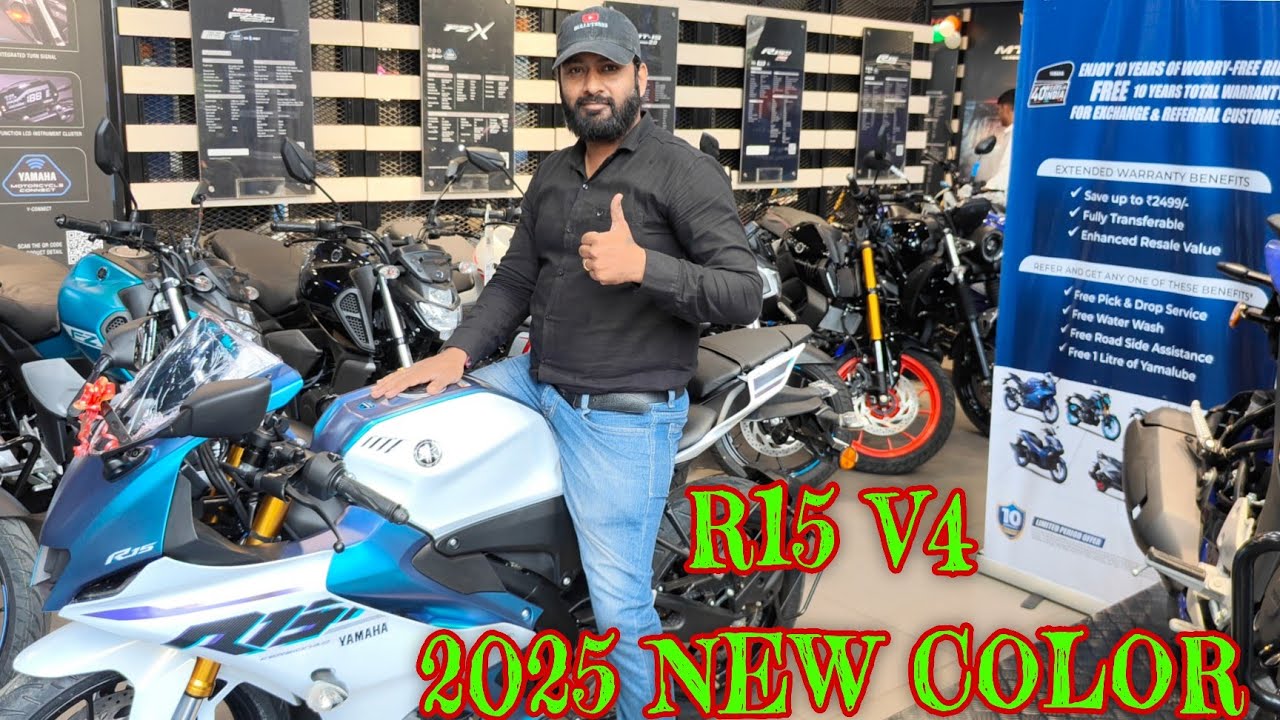 Yamaha R15 V4 матово-бело-жемчужного цвета со скидкой 20 000. Новый, на дороге. Подробный видеобл...