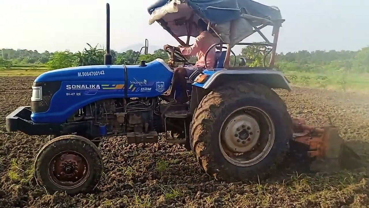Sonalika Di 47 RX 50 HP tractor | rotavator powerful performance | sonalika sikandar tractor |#video