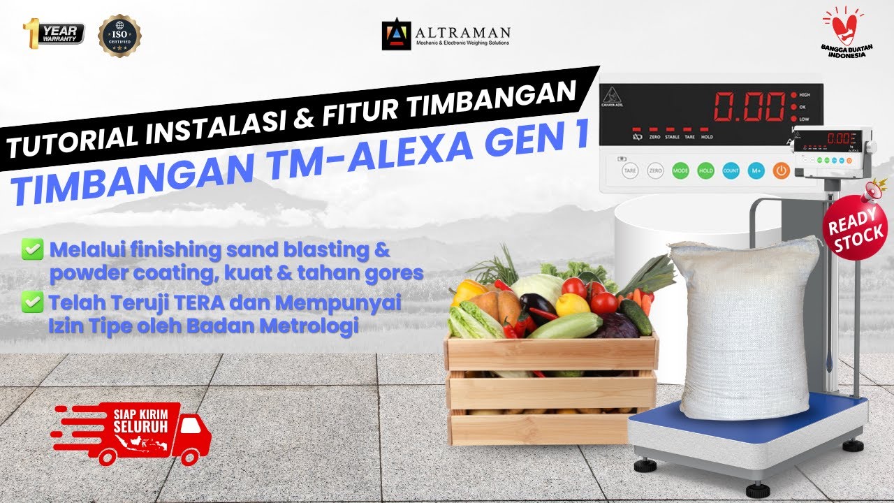 Tutorial Instalasi Timbangan Duduk TM-A ALEXA | Timbangan Digital | PT ALTRAMAN #timbanganduduk