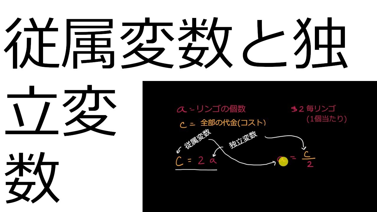 従属変数と独立変数