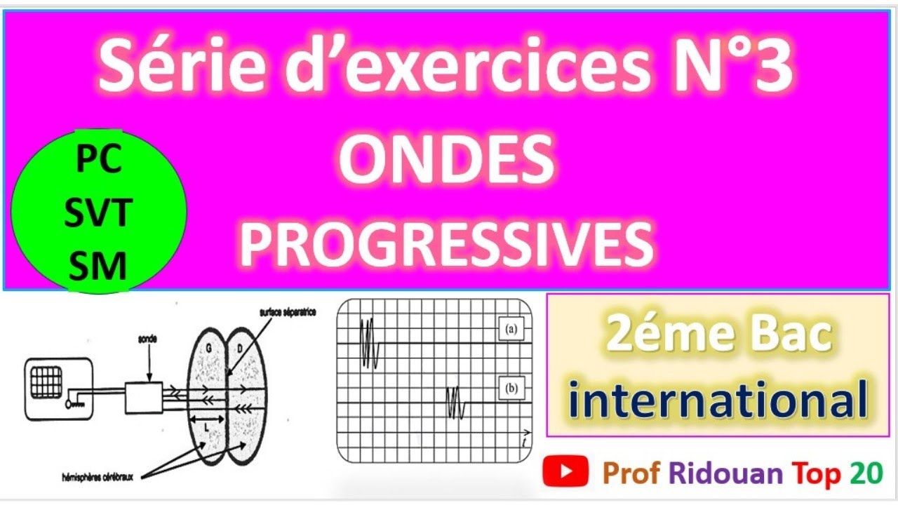 serie d'exercices N°3 ondes progressives 2 Bac