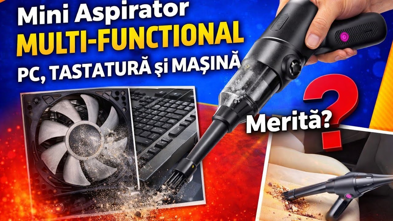 Gadget Util? Mini Aspirator Multi-Functional pentru PC, Tastatură și Mașină – Merită?