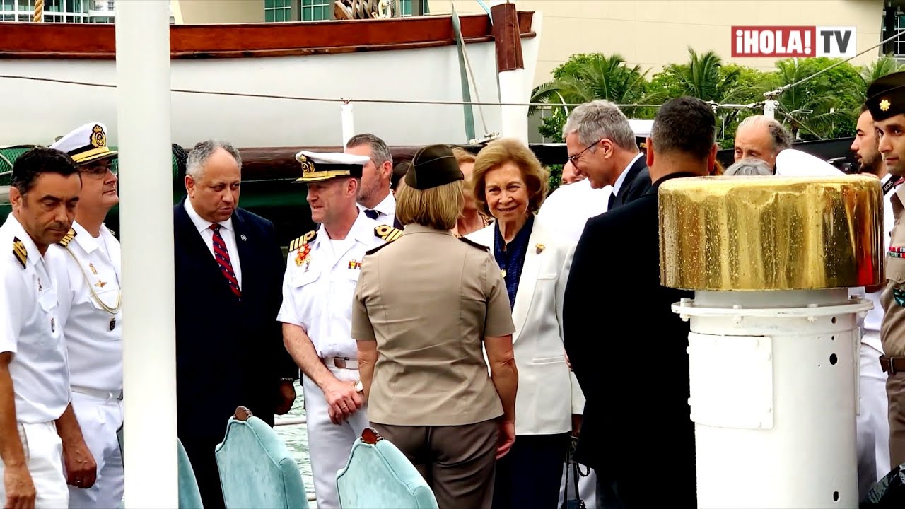 Doña Sofía de España subió a bordo del buque Juan Sebastián de Elcano en Miami | ¡HOLA! TV