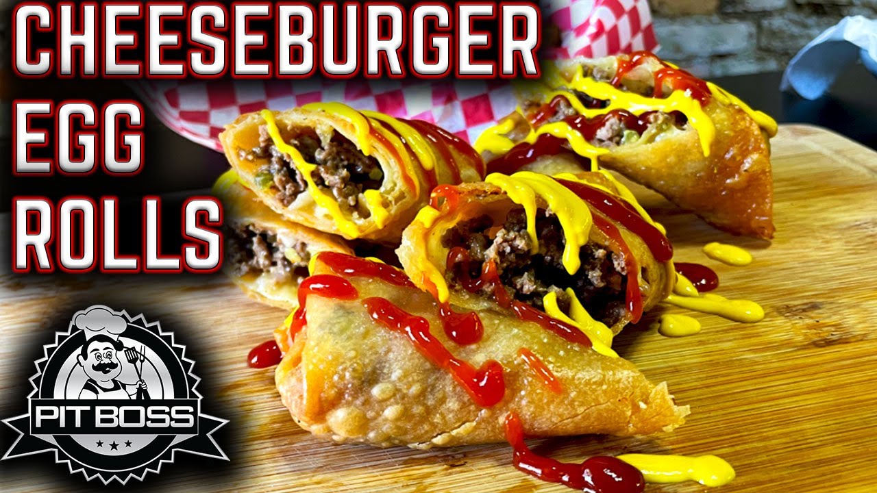 SIMPLY THE BEST CHEESEBURGER EGG ROLLS MADE ON FLAT TOP GRILL! ULTIMATE PIT BOSS SIERRA GRIDDLE COOK