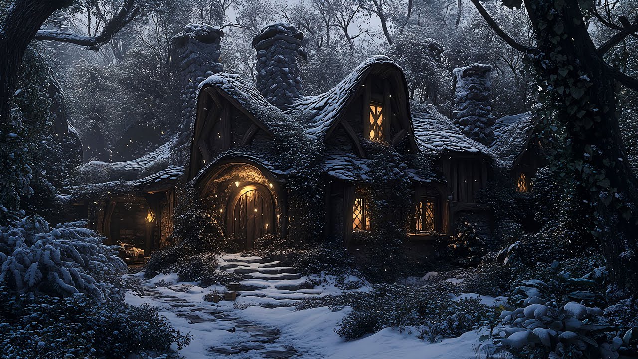 Lonely Winter Nights in Medieval Villages | Calm Celtic Music for Sleep & Peace