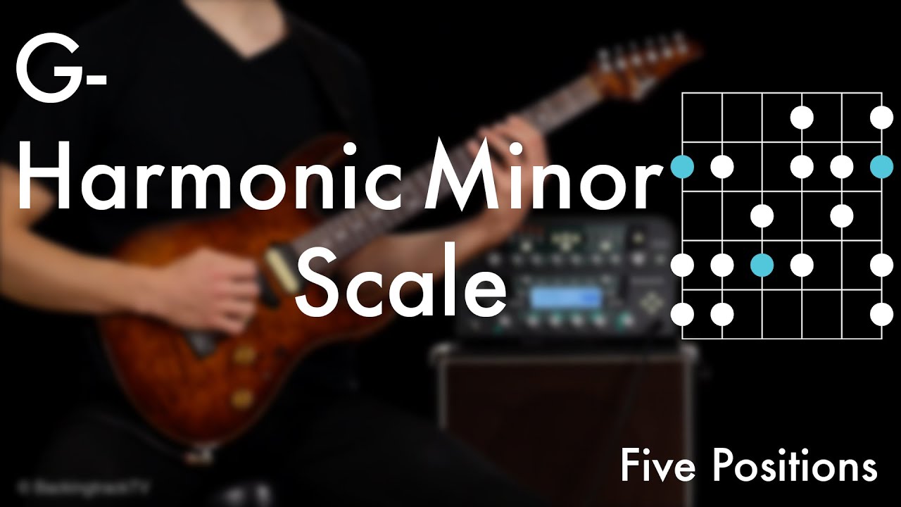 G Harmonic Minor Scale - Five Positions