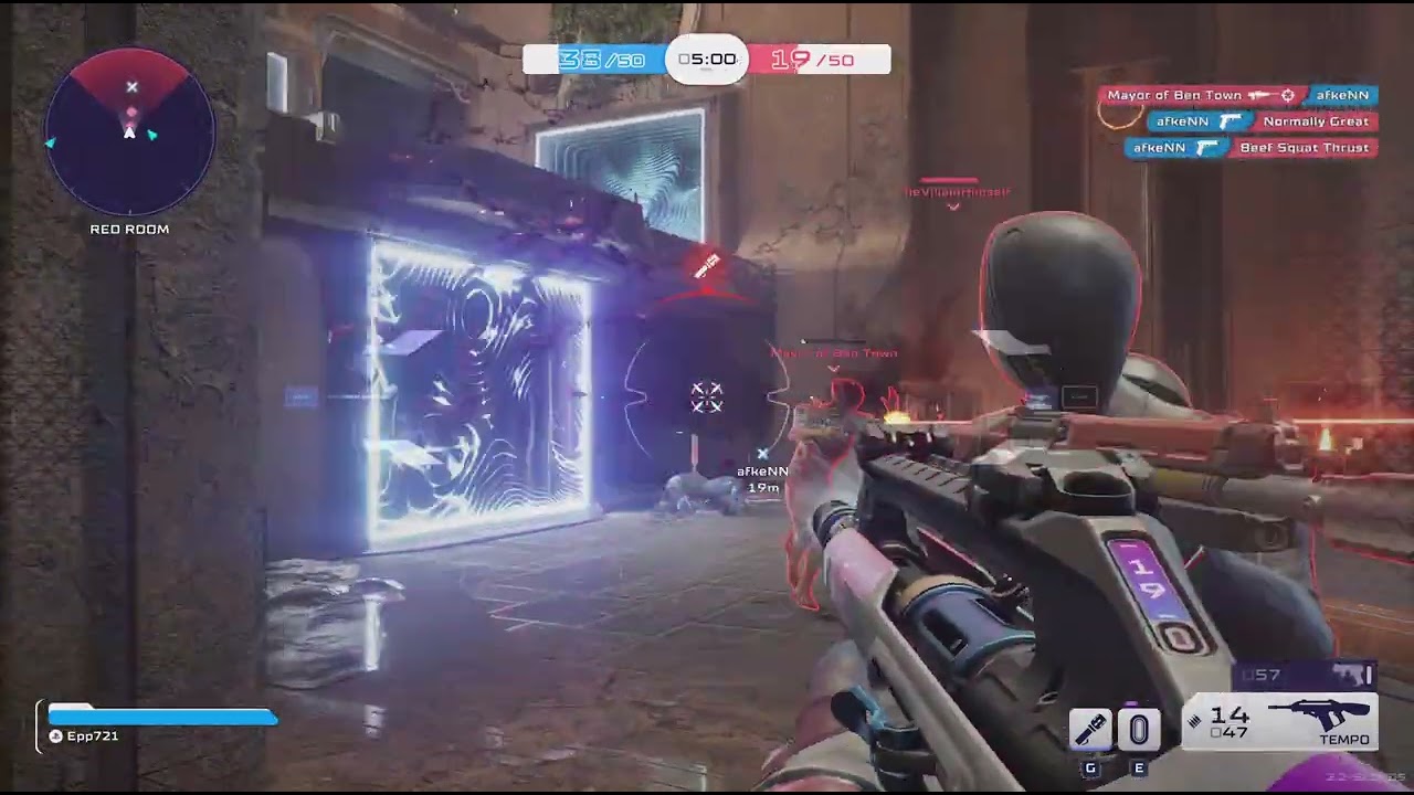 My first round of splitgate!