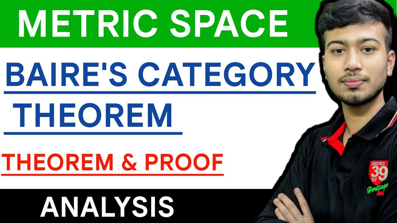 Baire's Category Theorem | Metric Space | Theorem & Proof . Super Imp 📘