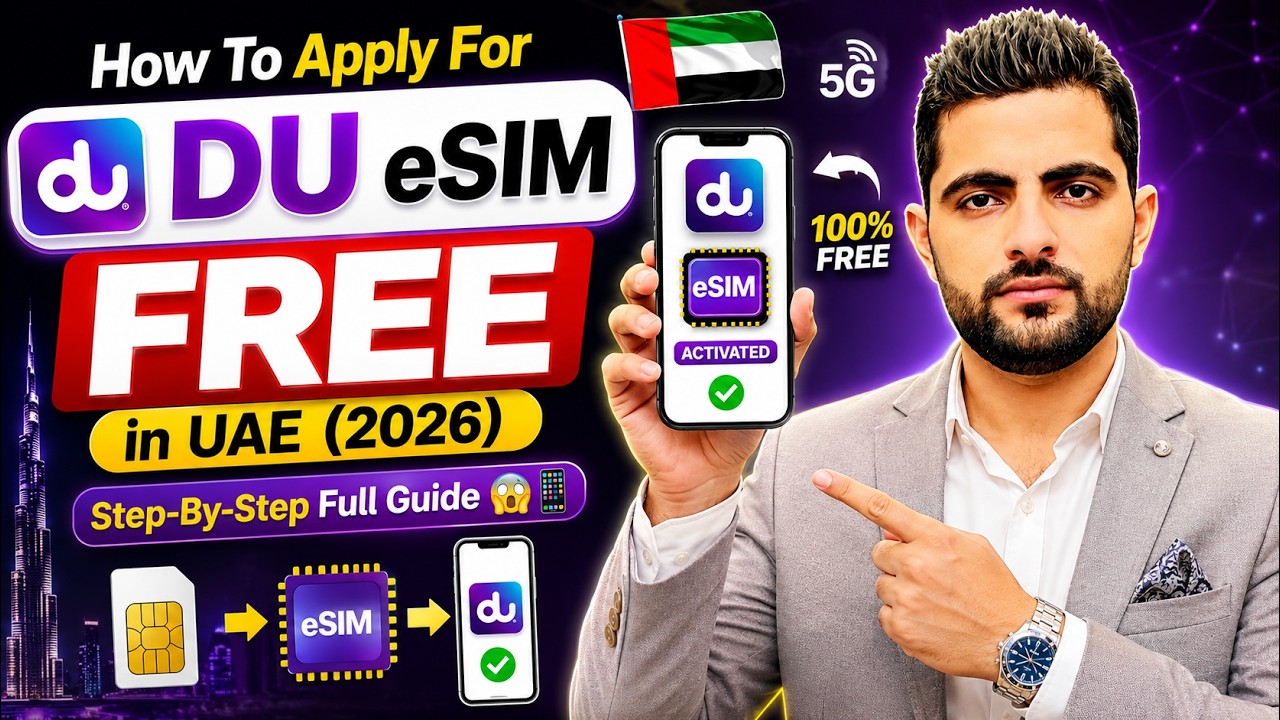 How To Apply For DU eSIM FREE in UAE (2026) | Step-By-Step Full Guide 😱📱