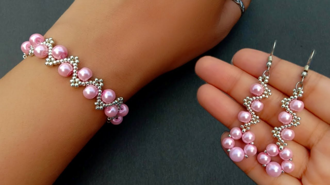 Easy Pearl Jewelry Making At Home//Bracelet & Earrings// Handmade Jewelry// Useful & Easy
