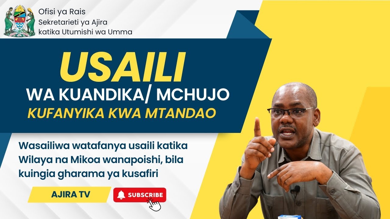 WAOMBAJI AJIRA KUANZA KUFANYA USAILI WA KUANDIKA KUPITIA MTANDAO KATIKA WILAYA NA MIKOA WANAPOISHI