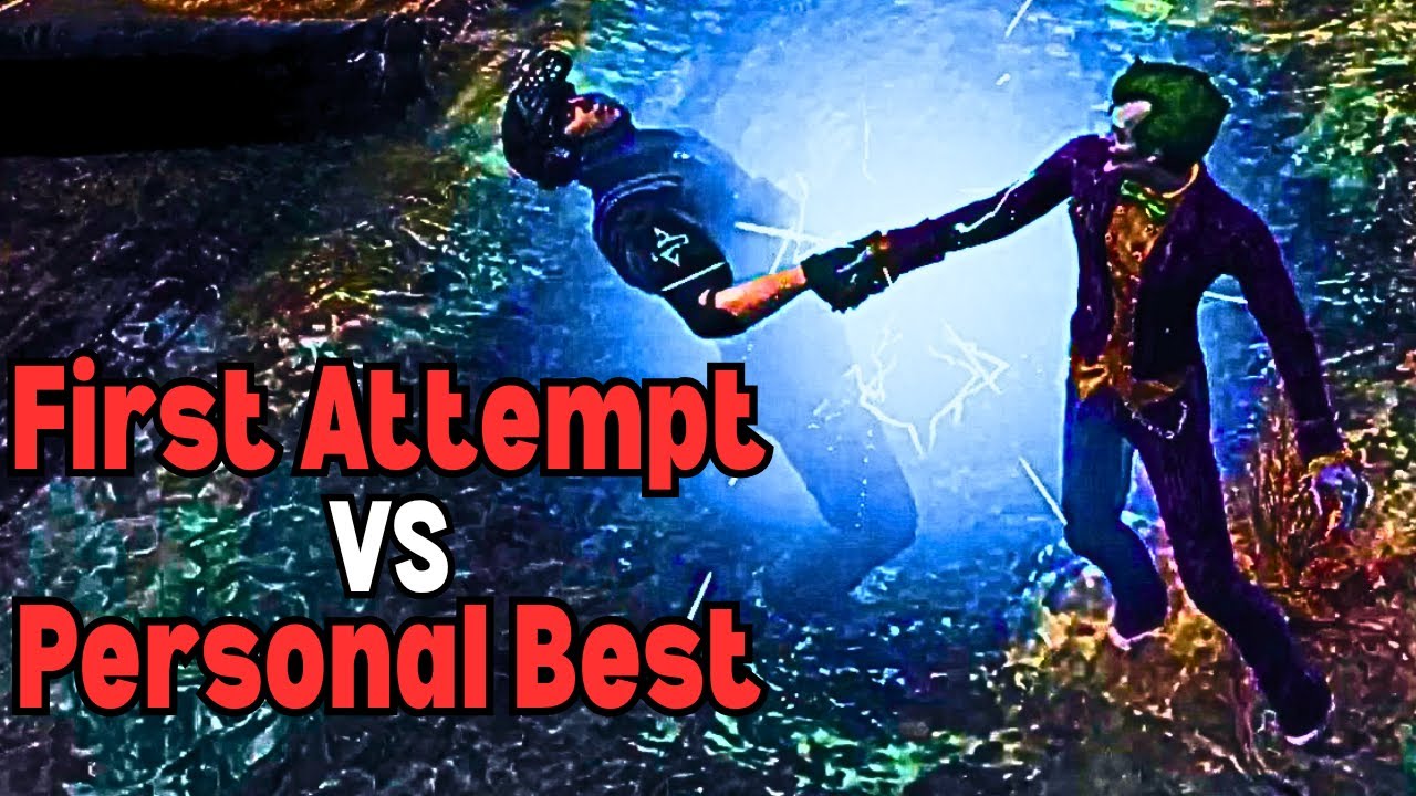 GUTTER TACTICS Joker Combat Challenge Map 1ST ATTEMPT VS PERSONAL BEST | Batman: Arkham Asylum