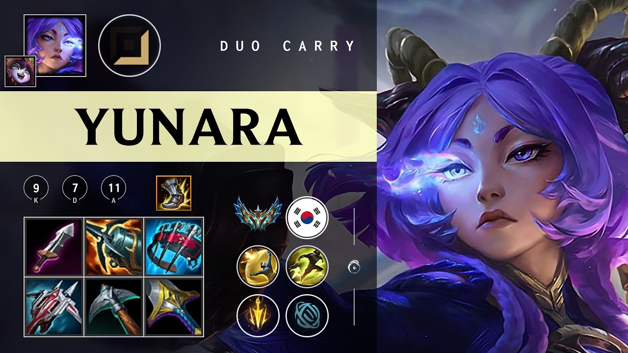 Yunara Carry vs Lucian - KR Challenger Patch 26.04