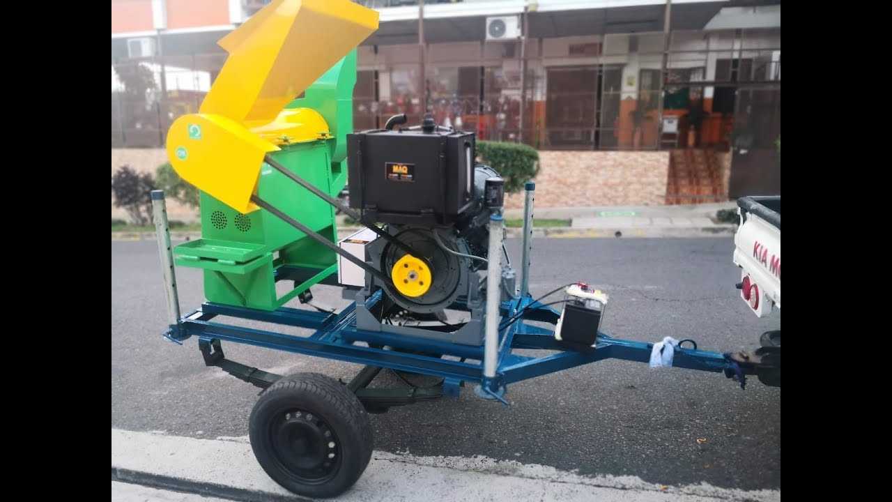 DESGRANADORA PARA MAIZ Y MAICILLO DE 80QQ/HORA CON MOTOR DIESEL 30 HP EN REMOLQUE REFORZADO.