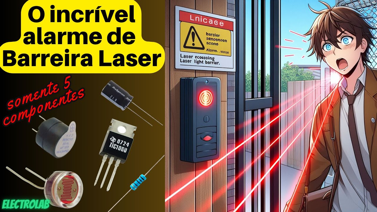 Monte um simples SENSOR ALARME DE BARREIRA! Com 5 componentes!
