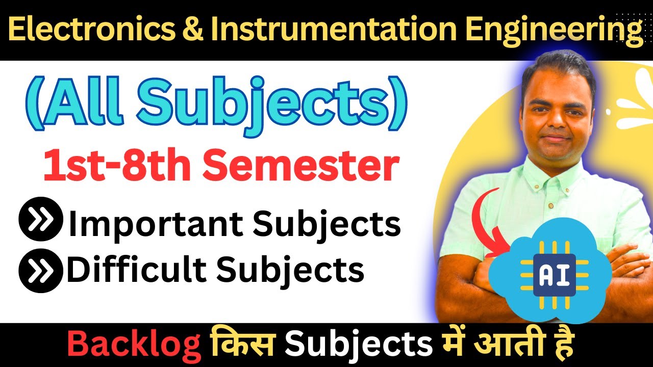 Electronics and Instrumentation Engineering Subjects Syllabus- 1st to Last Year Semester, EIE