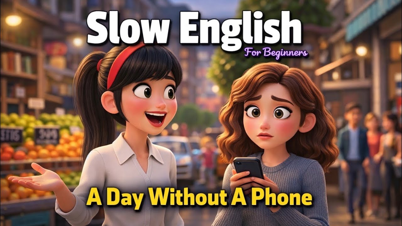 Slow English | A Day Without a Phone 📵 | Easy Listening for Beginners
