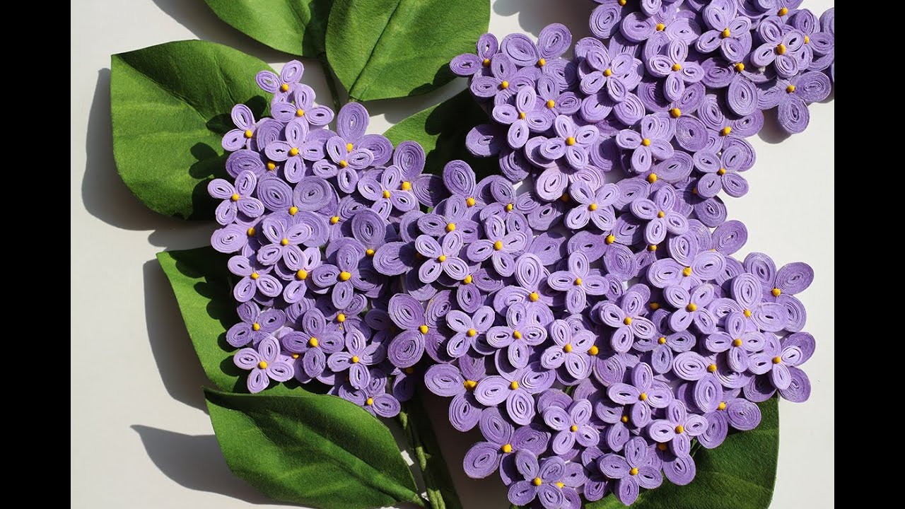 Quilled lilac - Lilas en papier - Papel lila