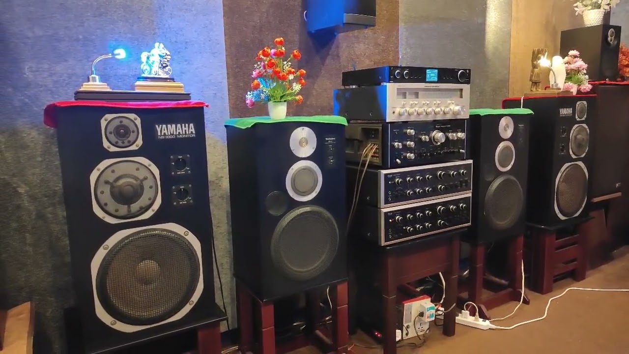 Yamaha NS 1000 speakers and Sansui AU 11000 stereo amplifier