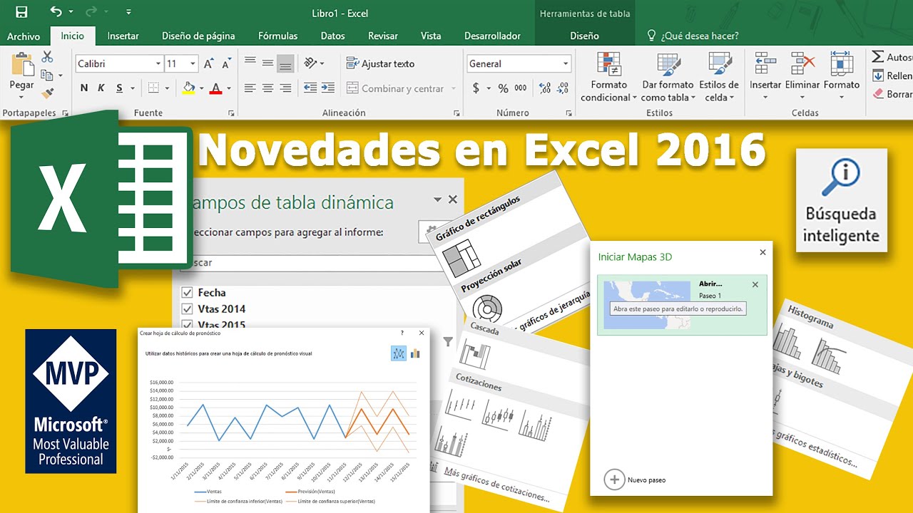 Novedades en Excel 2016