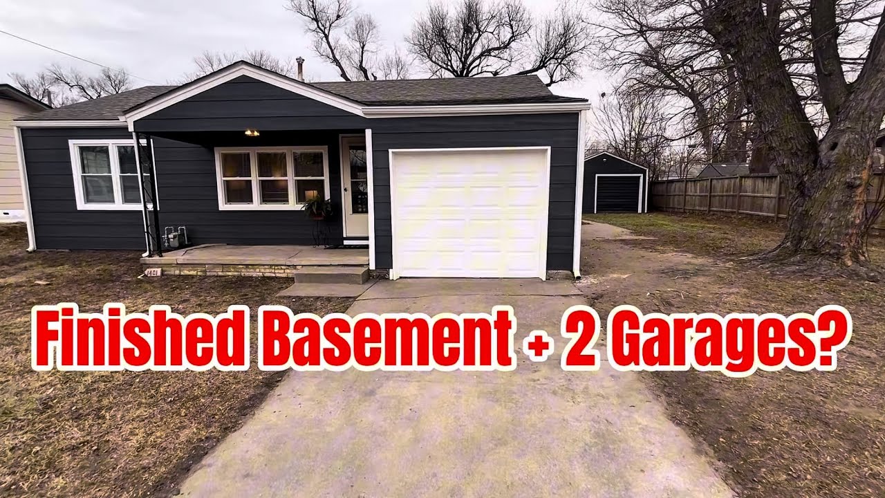 Finished Basement + 2 Garages?! | $170K Wichita KS Home Tour