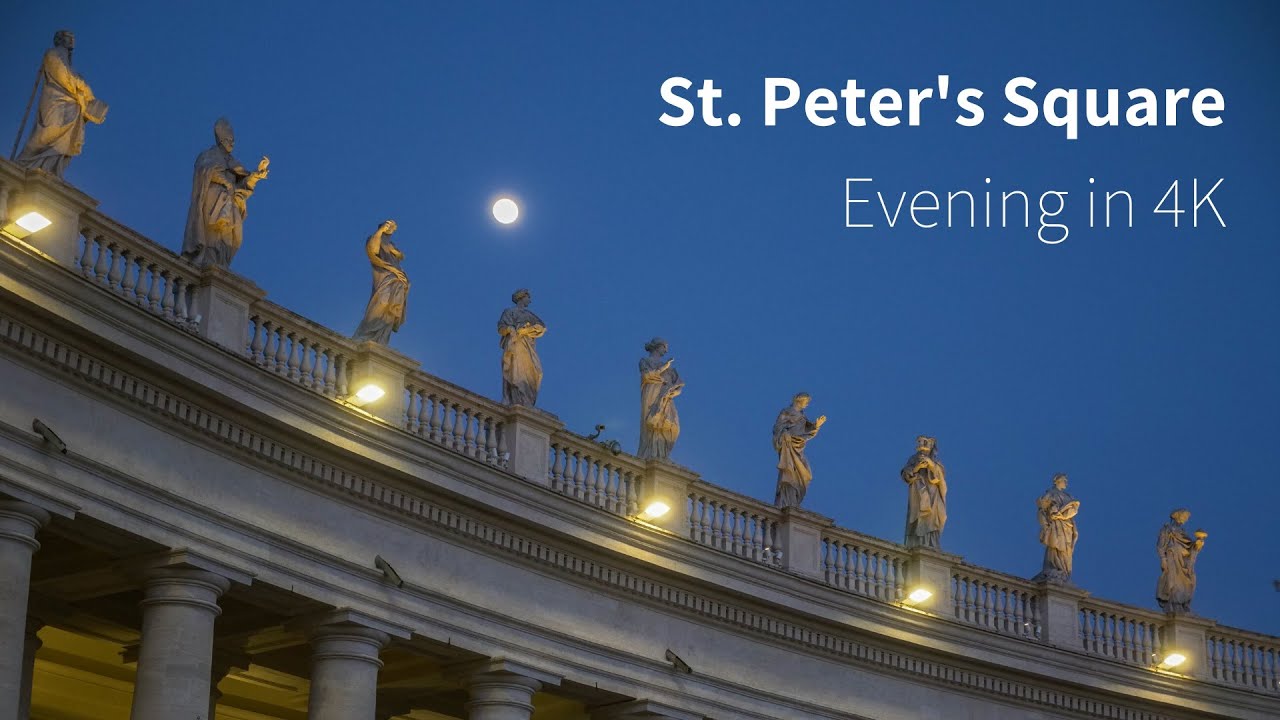 St. Peter's Square at Night in 4K