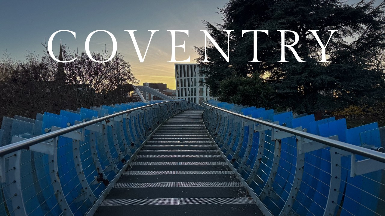 Walking in Coventry, England | A Calm City Walk from Afternoon to Dusk (4K)