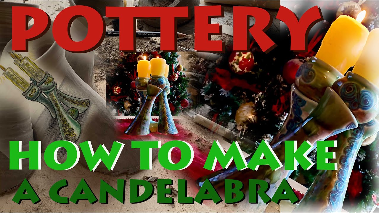 How to make a Pottery Candelabra [the whole process] Ceramics, throwing pots