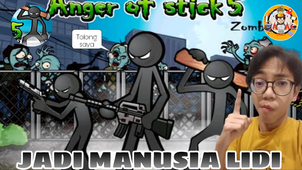 AKSI MANUSIA LIDI MELAWAN GANGSTER!! - Anger Of Stick 5 Zombie Part 1