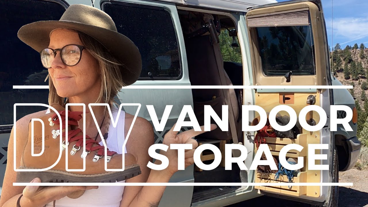 DIY VAN DOOR PANEL WITH SHOE RACK / MAKING USE OF SPACE IN A SMALL VAN
