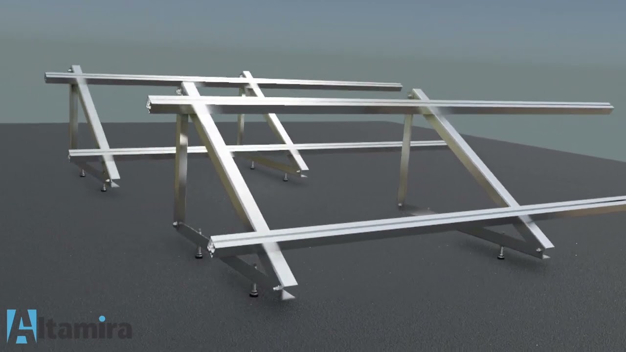 How to install Altamira ground-mounted photovoltaic structures PV-06-01