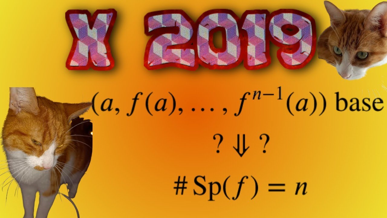 Réduction contemplative à l'X - Endomorphismes cycliques - Niveau L2/Spé