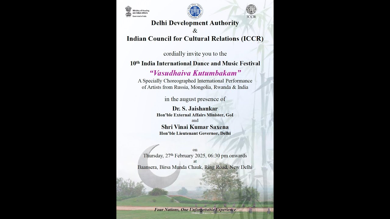 10th Edition of the India-International Dance & Music Festival | ICCR | @MEAIndia