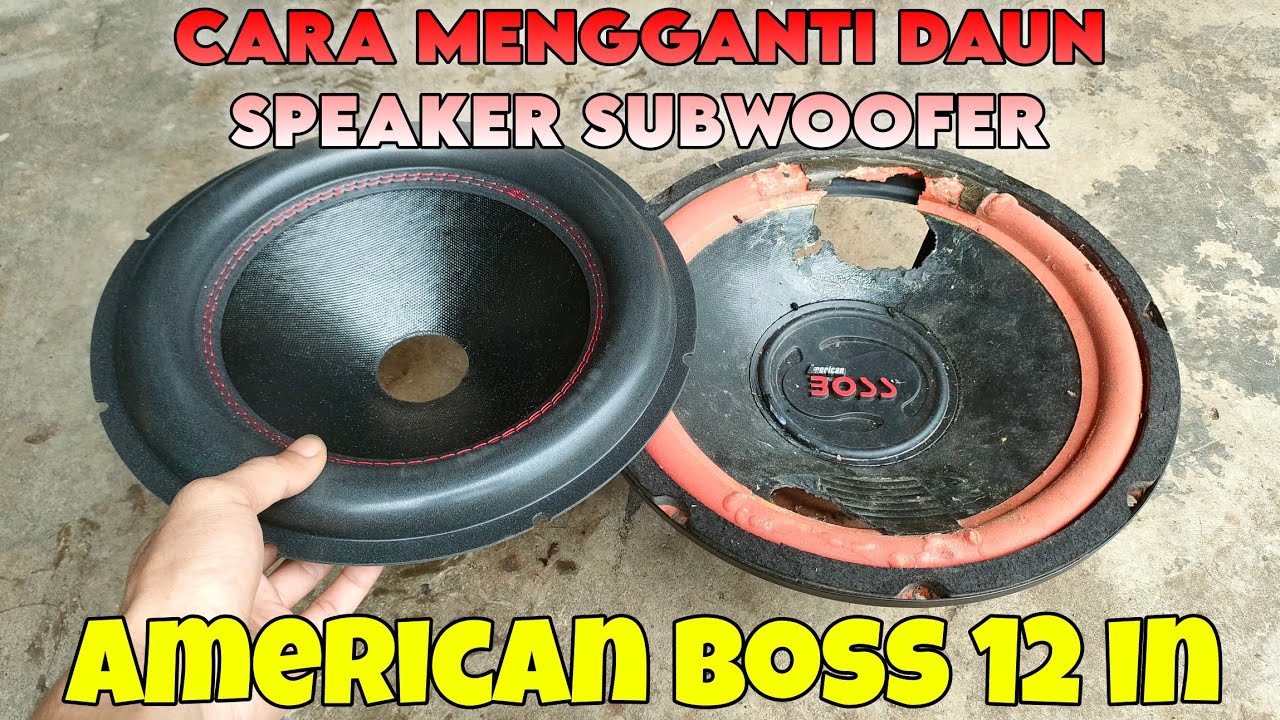 Cara ganti daun subwoofer American boss tanpa lepas spul