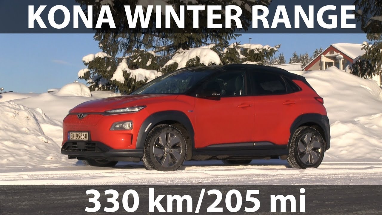 Hyundai Kona winter range and noise
