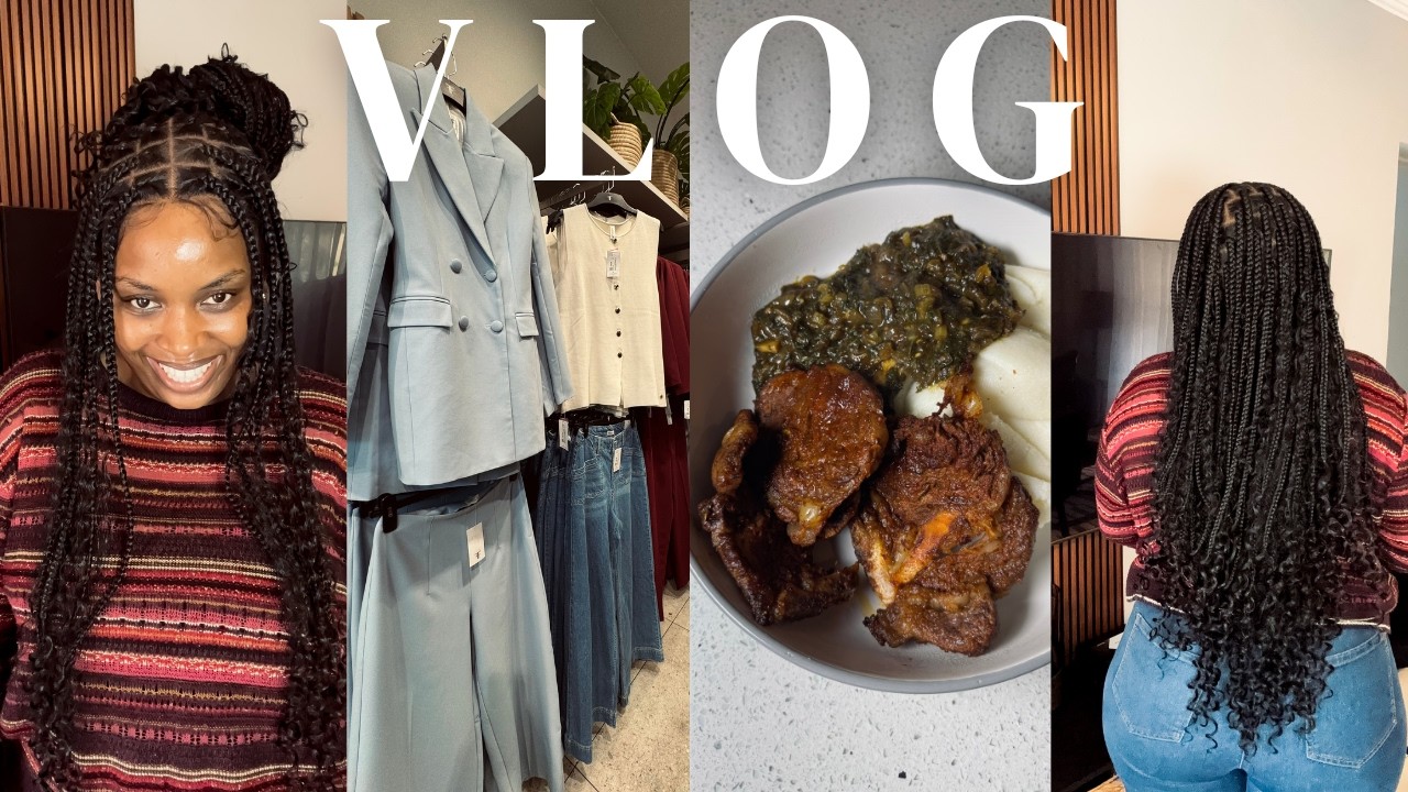 VLOG || HD Full Lace Knotless Braided Wig | Foschini Sale | Try On Haul | Cook With Me