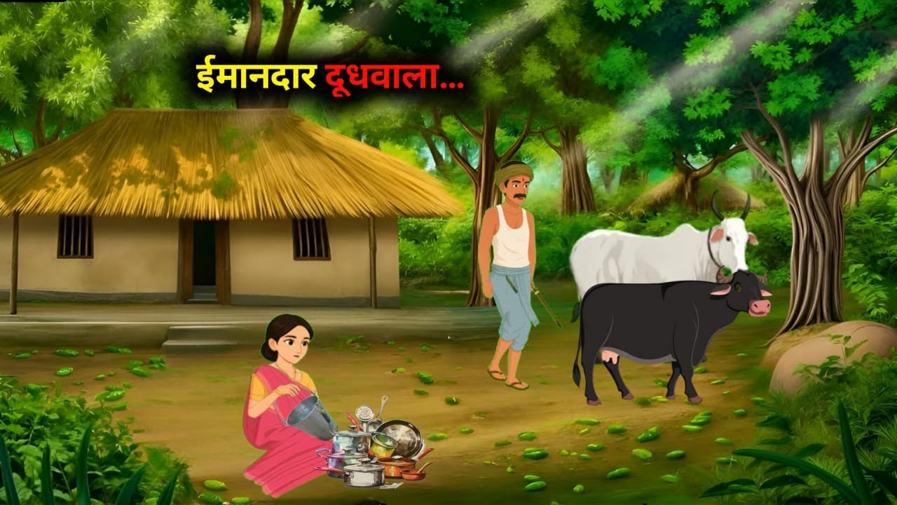 ईमानदार दूधवाला…मजबूरी ने धोखा दिला दिया | Cartoon Stories | Hindi Kahani | Kahaniya