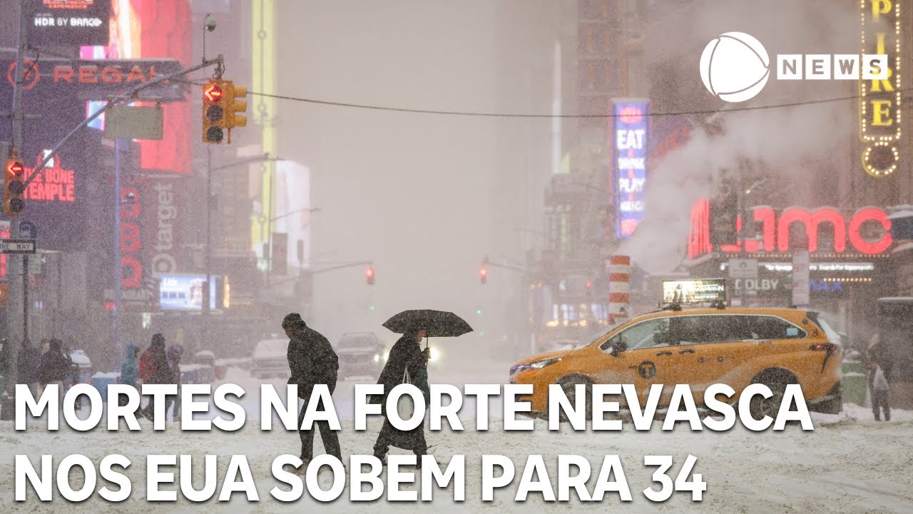 Número de mortos na nevasca histórica nos EUA sobe para 34